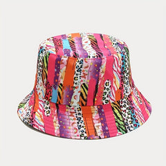 Boho Print Reversible Bucket Hat Lightweight Basin Hat Sunscreen Fisherman Cap