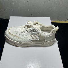 Women's Colorblock Platform Skate Shoes Casual Lace Up Outdoor Shoes