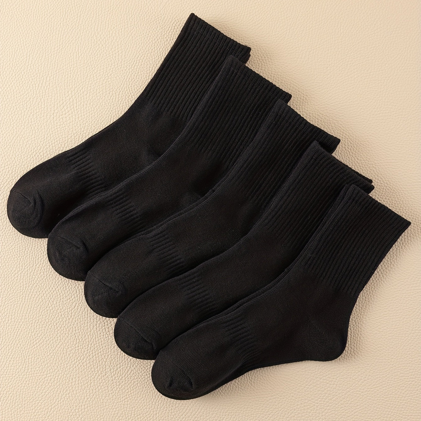 Solid Crew Socks Comfy Mid Tube Women's Stockings