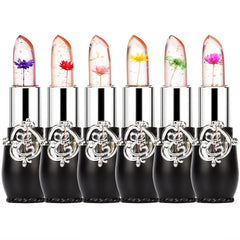 6pcs Temperature Changing Lipstick Long Lasting Peach Lip Balm