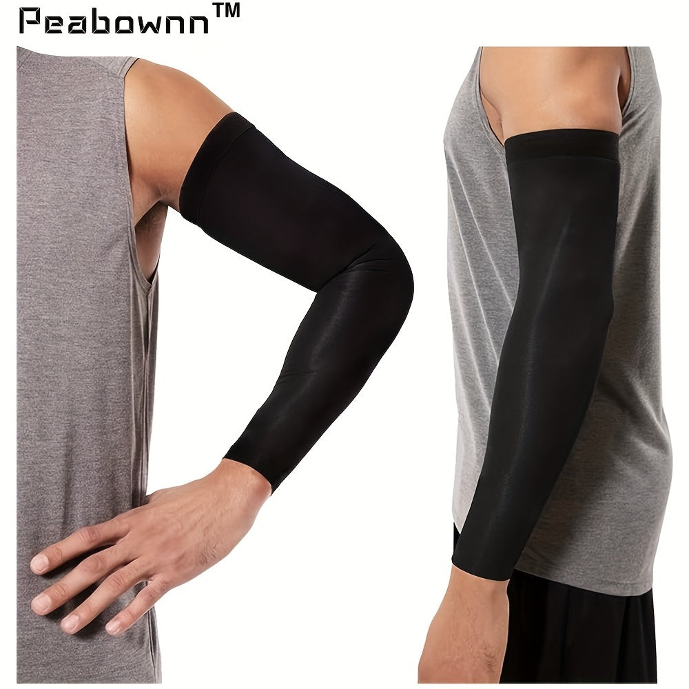 Peabownn Sports Compression Arm Sleeves, UV Protection & Anti Slip Arm Sleeves