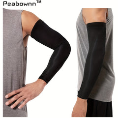Peabownn Sports Compression Arm Sleeves, UV Protection & Anti Slip Arm Sleeves