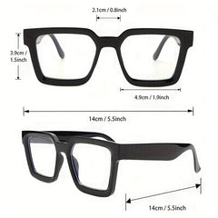 Clear Lens Glasses Square Decorative Props Glasses