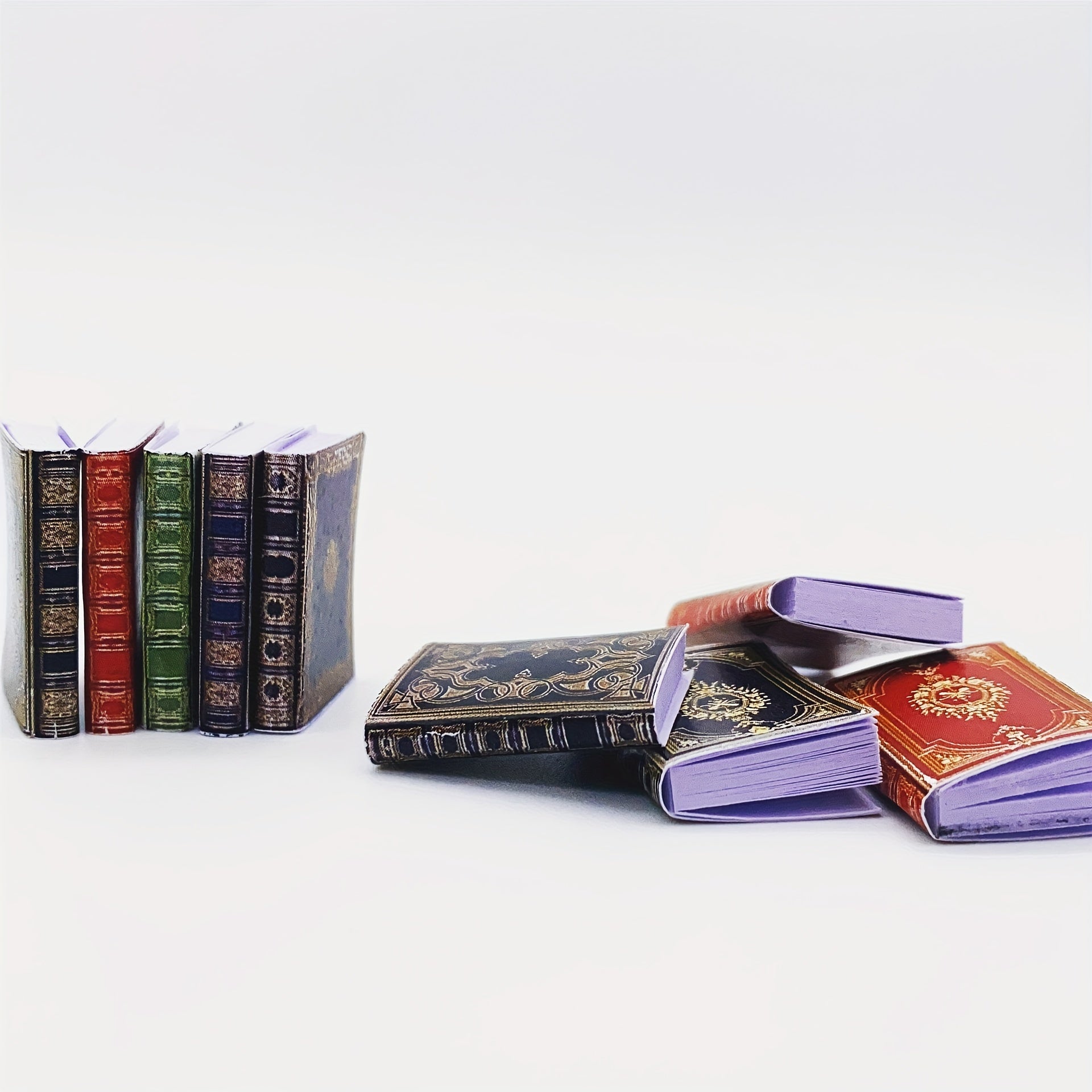 3pcs 1:12 Dollhouse Books Study Bedroom Library Decoration Christmas Gift