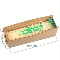 50pcs Round Bamboo Sticks BBQ Disposable Barbecue Supplies