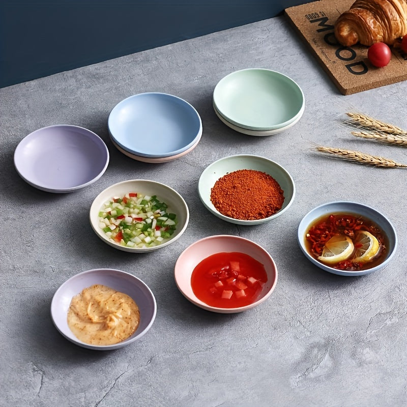 5pcs Colorful Snack Plates for Camping Picnic and BBQ