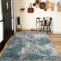 Soft Geometric Faux Cashmere Area Rug