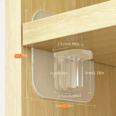 20Pcs Cabinet Shelf Holder Kitchen Shelf Clips Bracket Support Hook