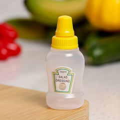4pcs Mini Ketchup Bottles Condiment Squeeze Containers for Lunchbox Picnic