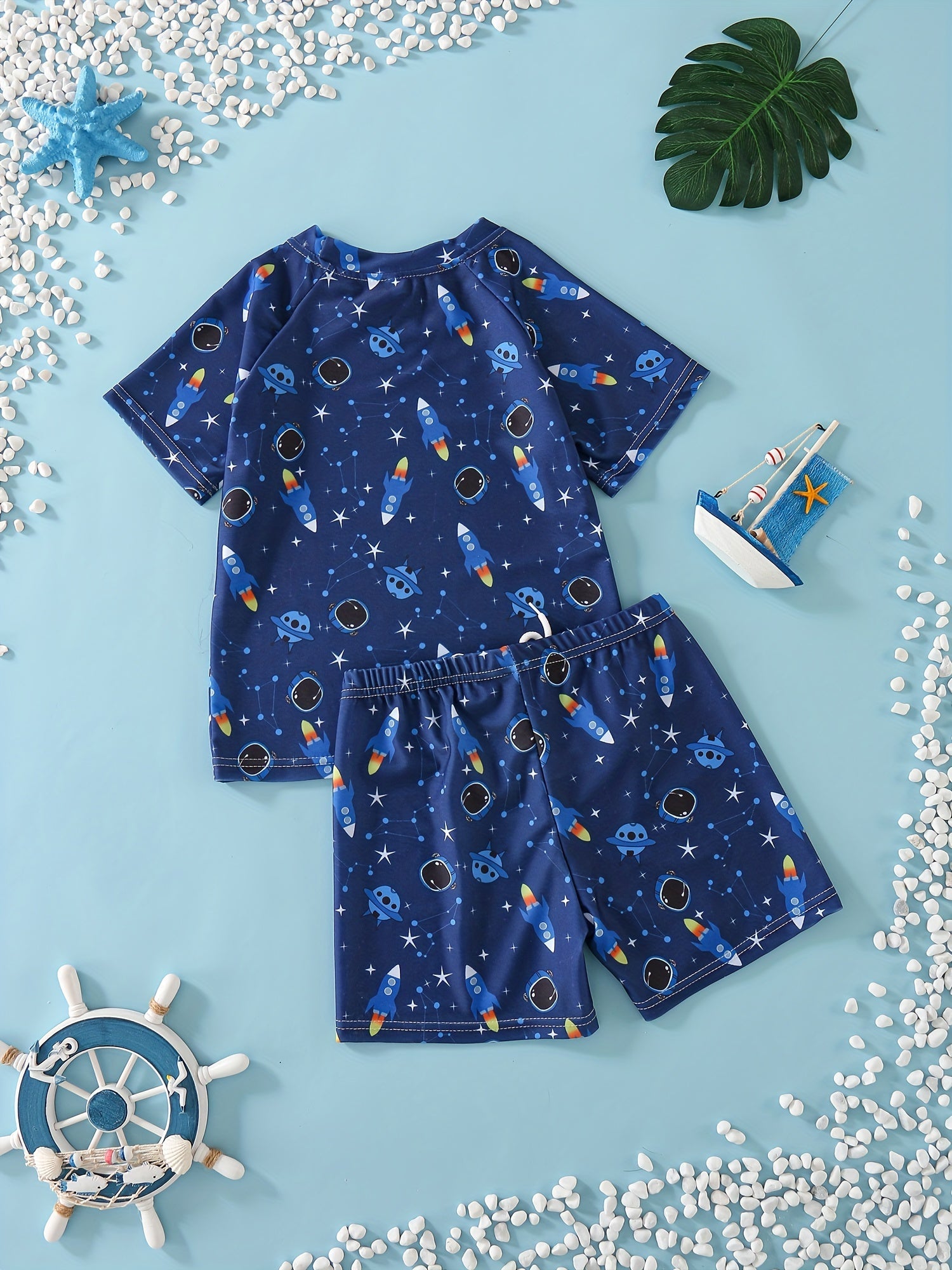 Boys Rocket Swim Suit Set for Beach Vacation