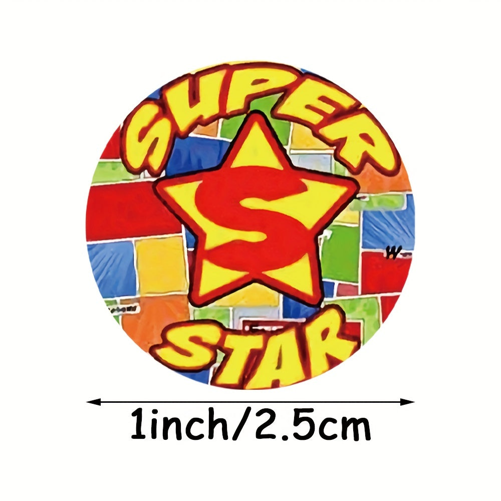 500pcs Cartoon Words Sticker Roll Hero Reward Sticker for Teachers Kids Boy