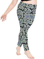 Geometric Print High Rise Yoga Pants