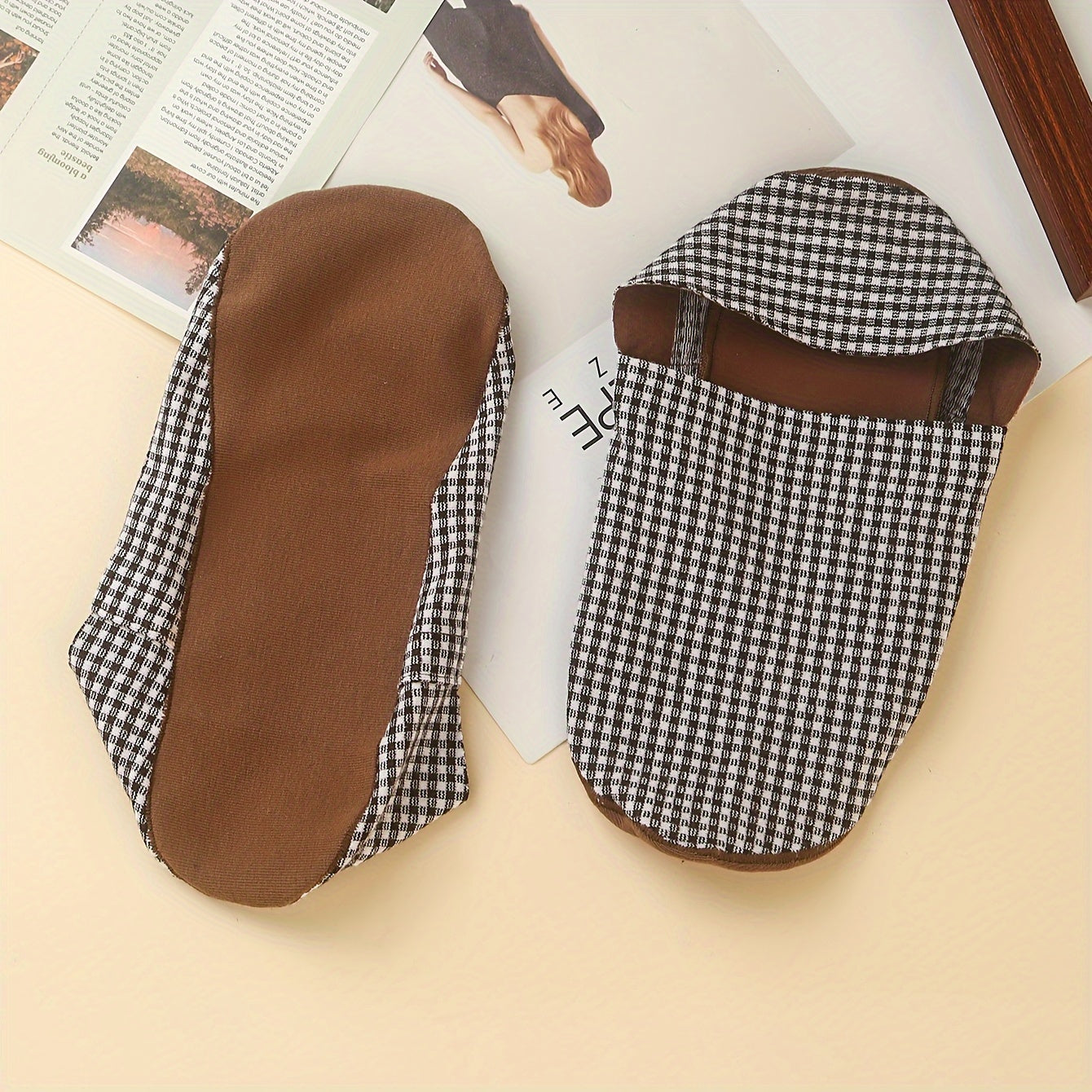Plaid Ankle Socks Lightweight Low Cut Women's Stockings