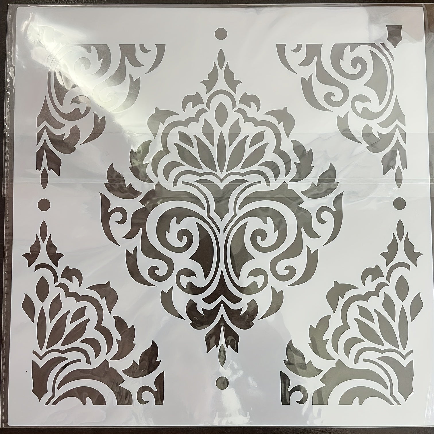 Large Flower Damask Stencil Template for Home DIY Painting