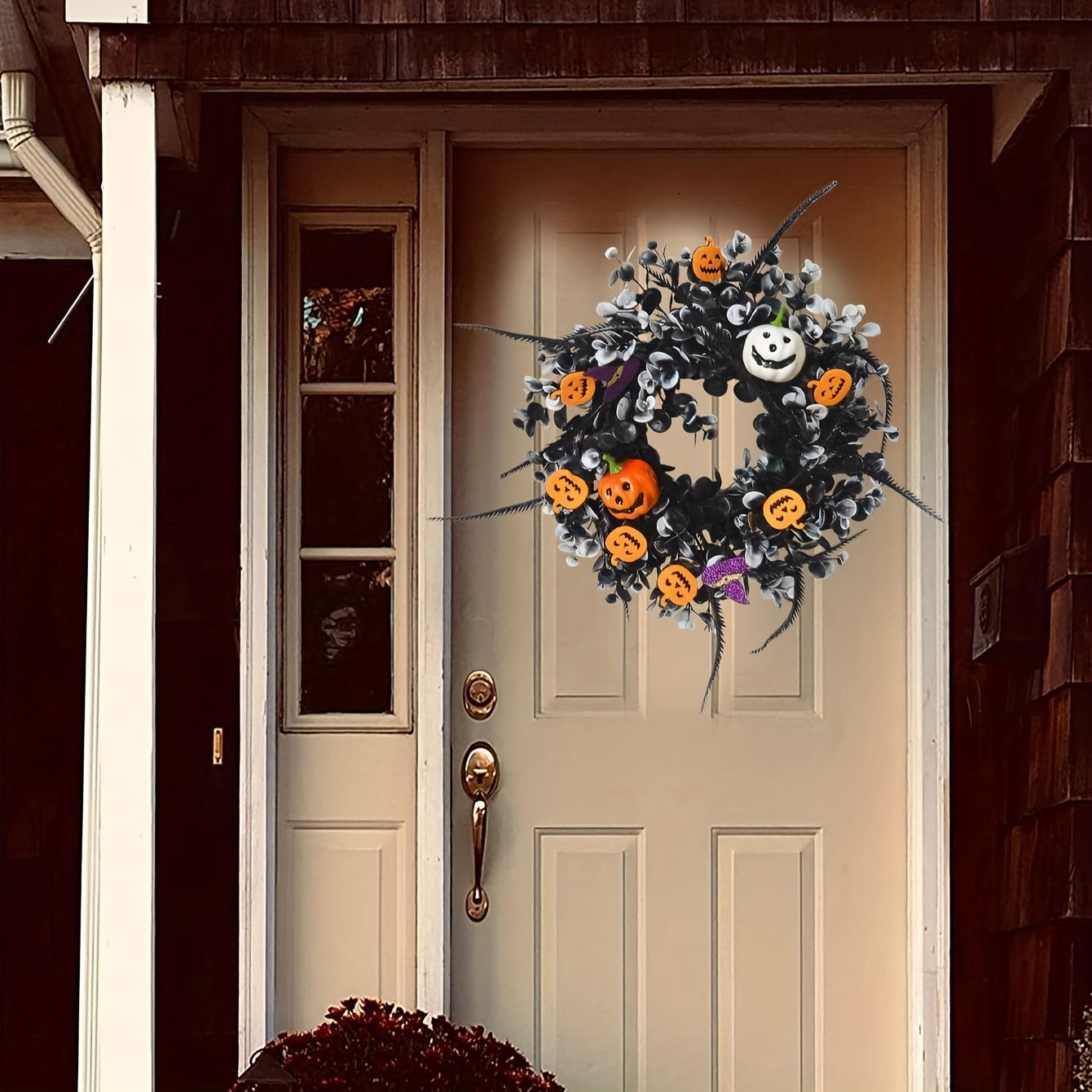 Artificial Pumpkin Wreath 43cm - Halloween Party Decoration