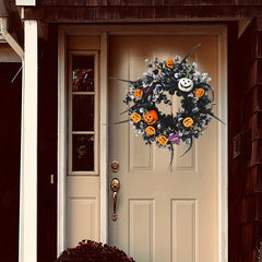 Artificial Pumpkin Wreath 43cm - Halloween Party Decoration
