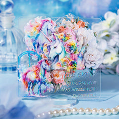 10Pcs Unicorn Light Scissor Sticker Set for Decoration M