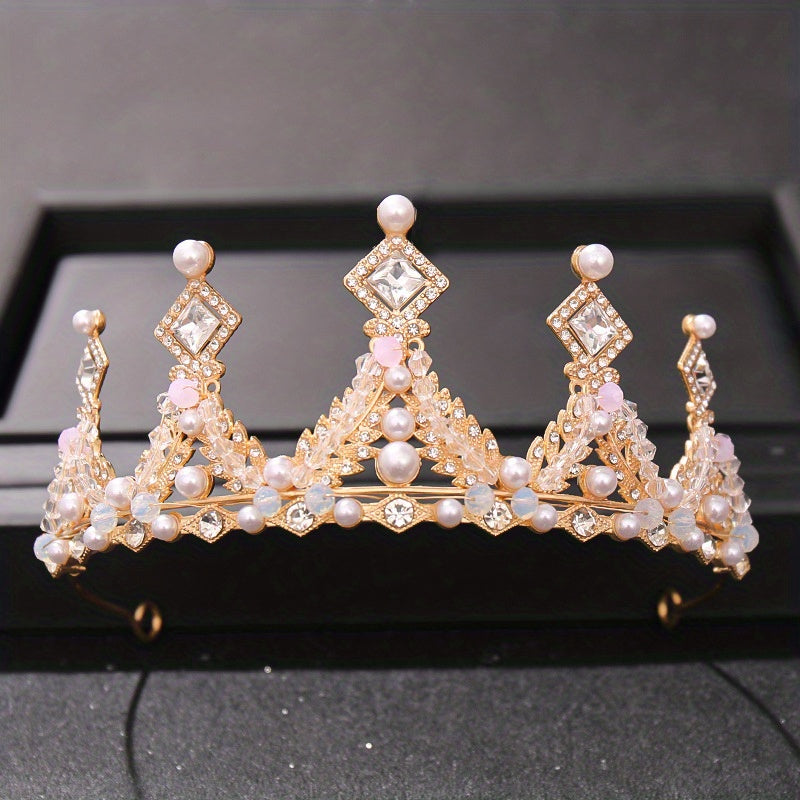 Rhinestone Crown Headband Hair Accessories for Party Girls