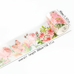 PET Tape Flowers All Over the Yard Series DIY Material Sticker