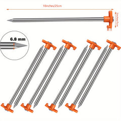 20pcs Heavy Duty Tent Stakes Metal Tent Pegs Ground Stakes For Outdoor Camping