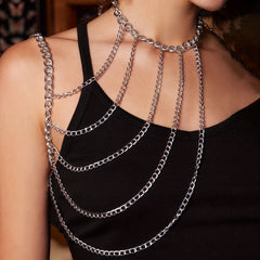 Sexy Tassel Body Chain Halter Harness Hollow Out Strappy Layer