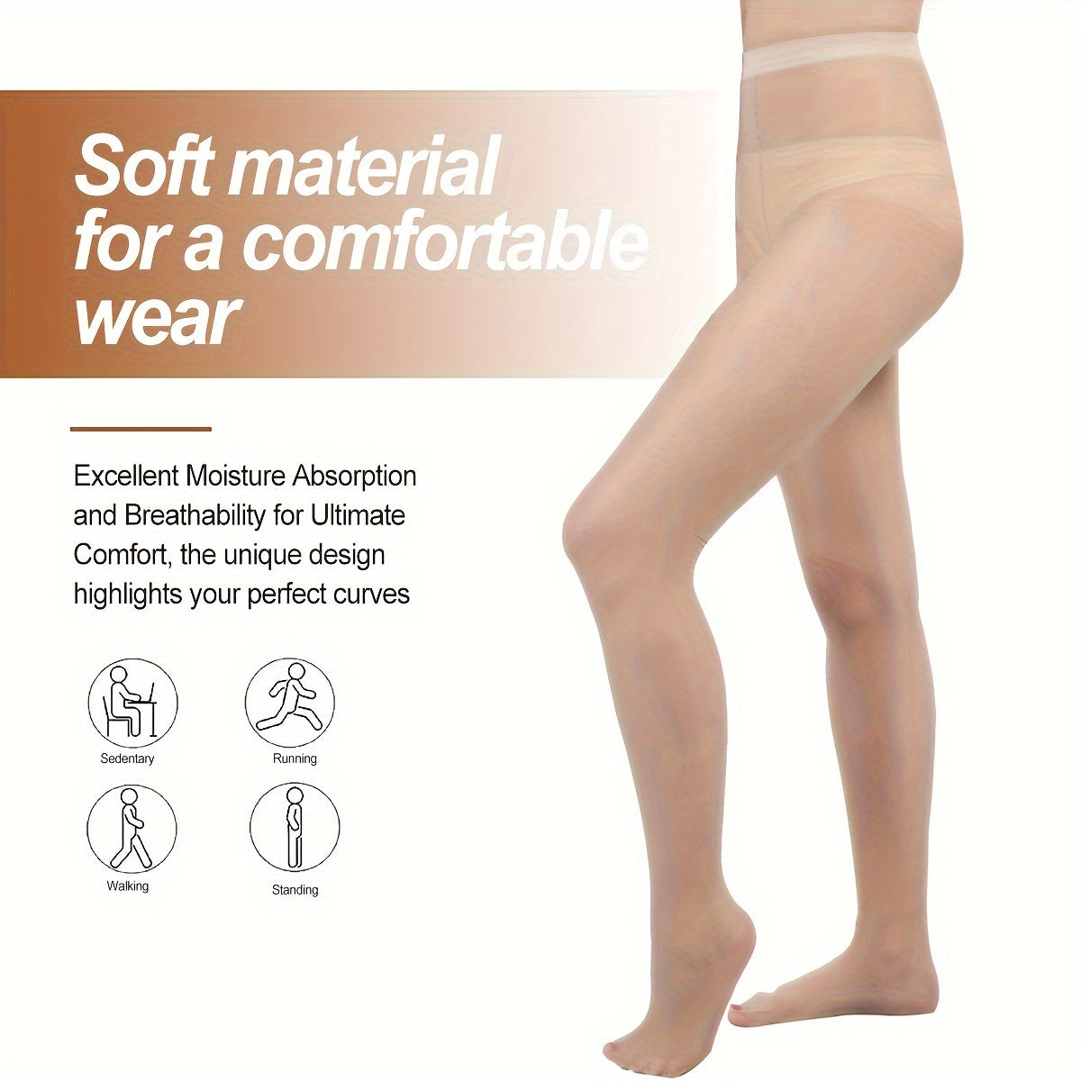 2 Pairs 8 15mmHg Compression Pantyhose Size Up