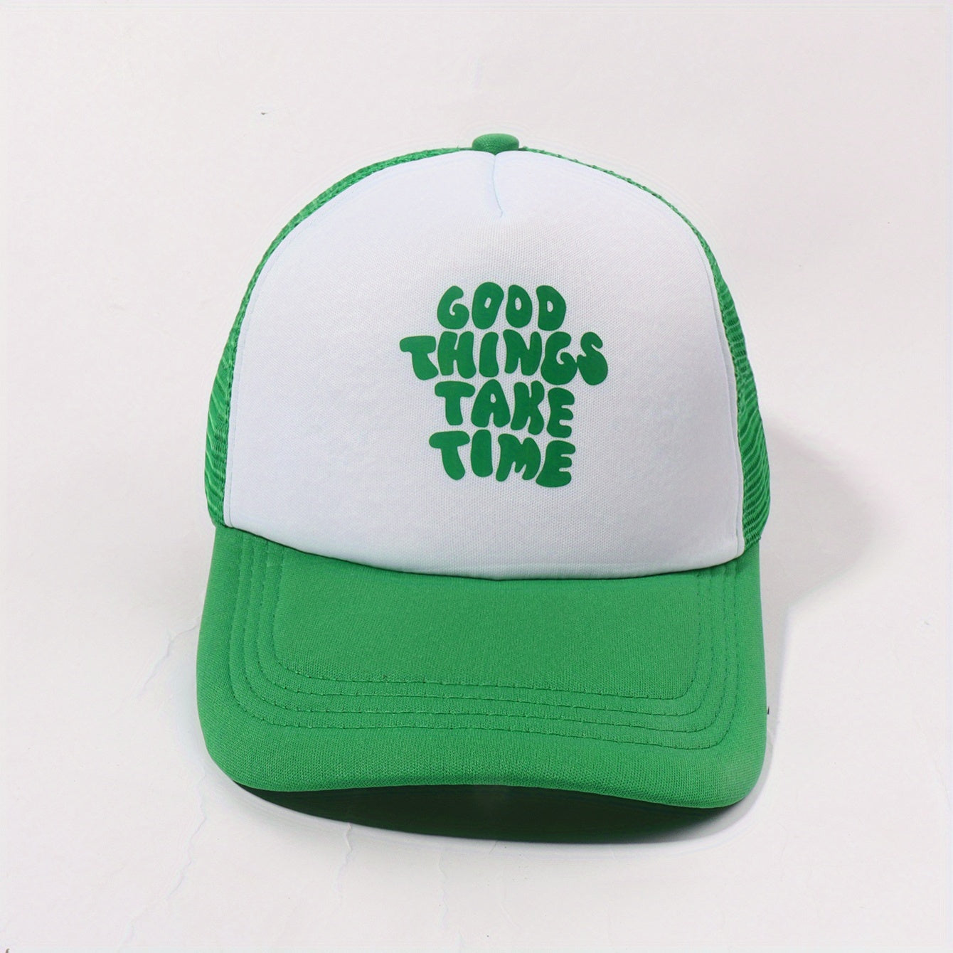 Printed Mesh Trucker Hat Block Baseball Cap Unisex Dad Hat