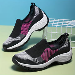 Women's Contrast Running Shoes Breathable Mesh for Outdoor Style