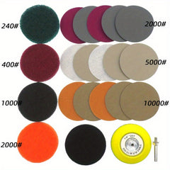 21pcs Car Headlight Lens Restoration Repair Kit Polishing Cleaner Tool