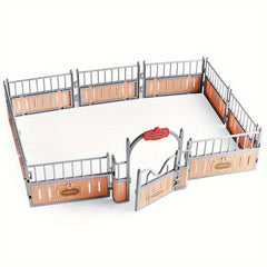 Farm Scene Model Set with Rustic Fence & Animals