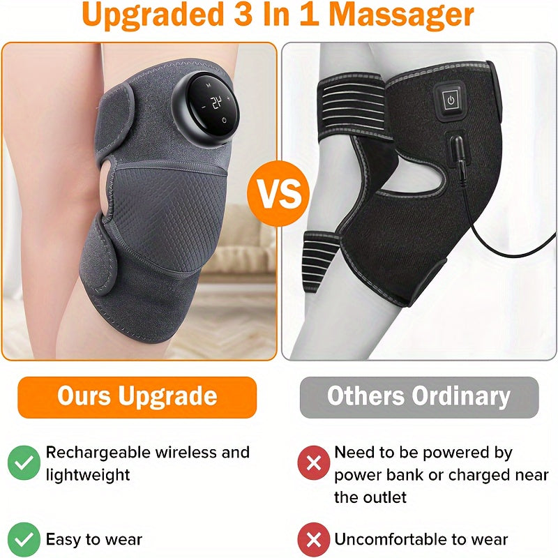 Rechargeable Knee Massager with Heating 3 Modes