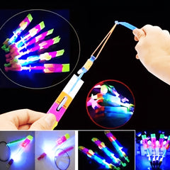 10pcs LED Light Arrow Rocket Helicopter Flying Toy Party Fun Gift