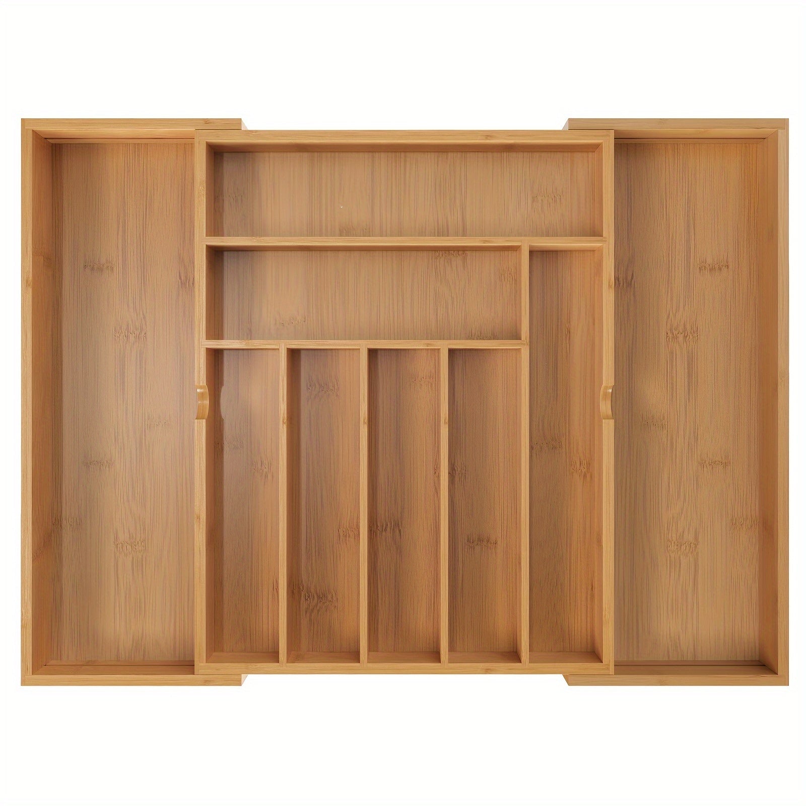 Bamboo Expandable Silverware Organizer Kitchen Drawer Organizer