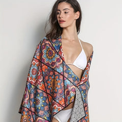 Quick-drying Beach Towels Full Totem Design Soft Lightweight Towels