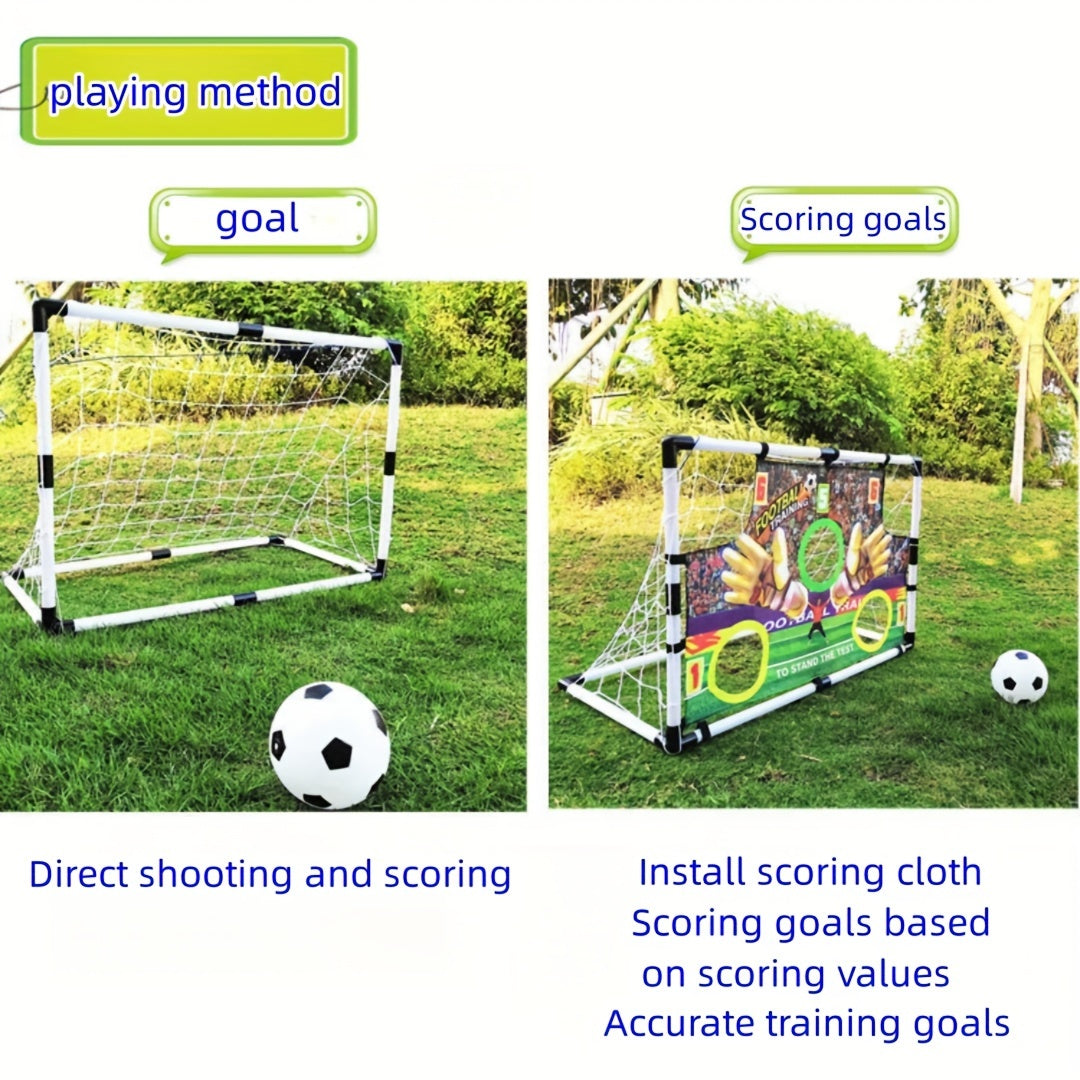 Portable Folding Soccer Goal with Target, Dual Use & Multifunctional