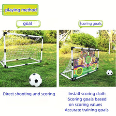 Portable Folding Soccer Goal with Target, Dual Use & Multifunctional