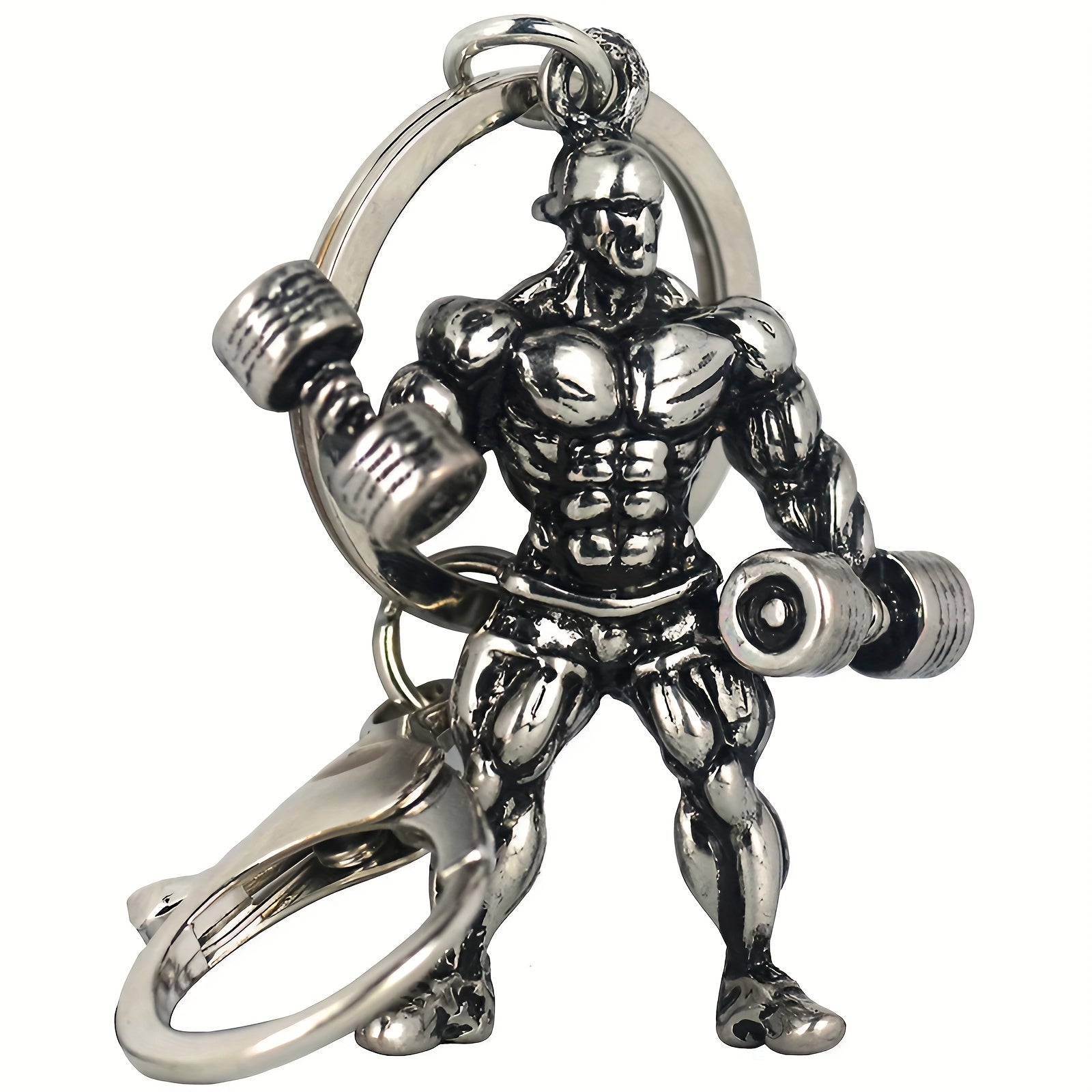 Sports Fitness Metal Keychain Bag Pendant Gift Men Boyfriend