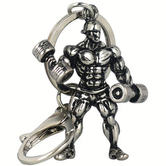 Sports Fitness Metal Keychain Bag Pendant Gift Men Boyfriend