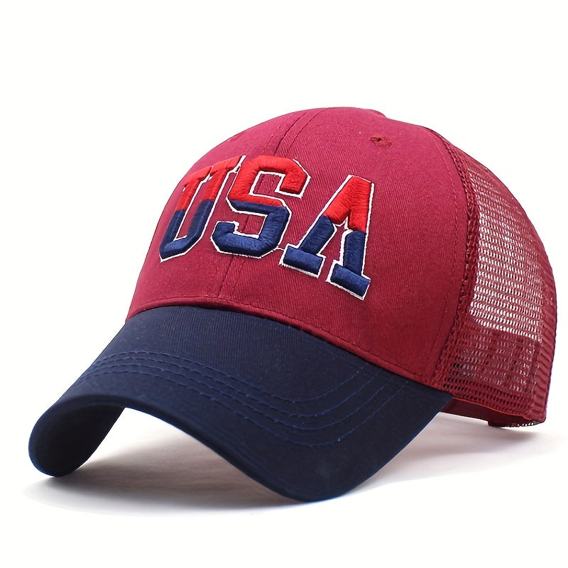 Embroidered Cotton American Flag Baseball Cap