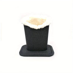 Plush Lined Eyeglasses Holder Linen Stand Organizer for Desk