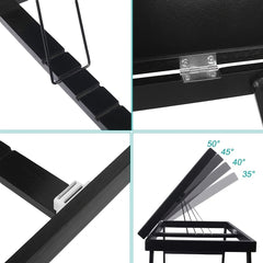 Wooden Bed Tray Table Folding Legs Serving Breakfast TV Laptop Snack Tray