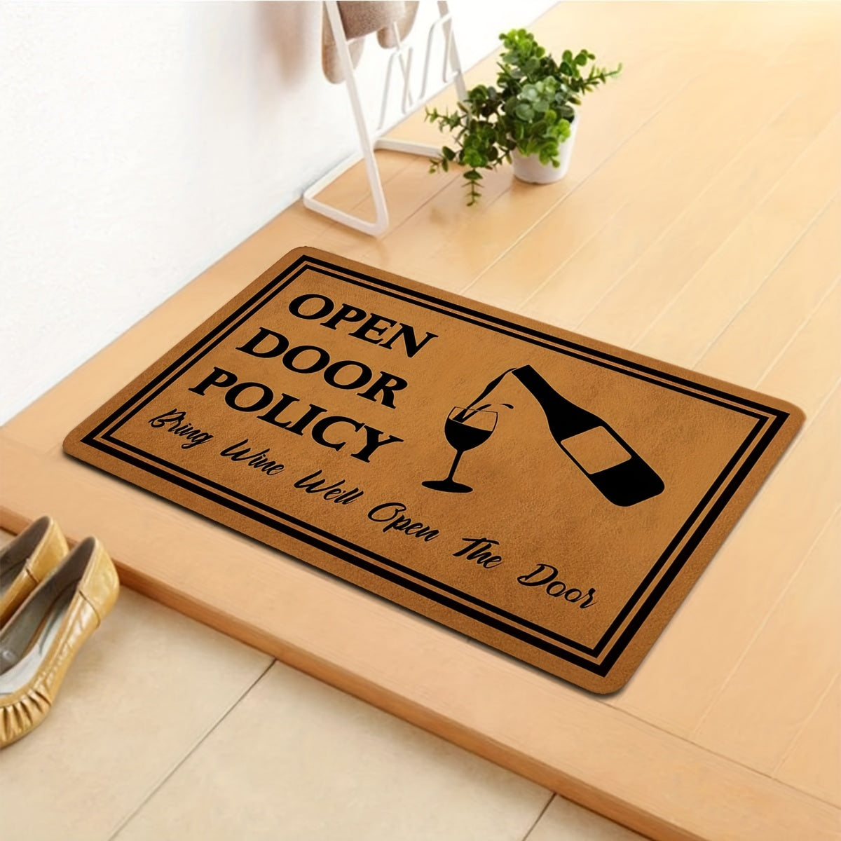 Funny Welcome Doormat Low Pile Indoor Outdoor Non Slip Mat