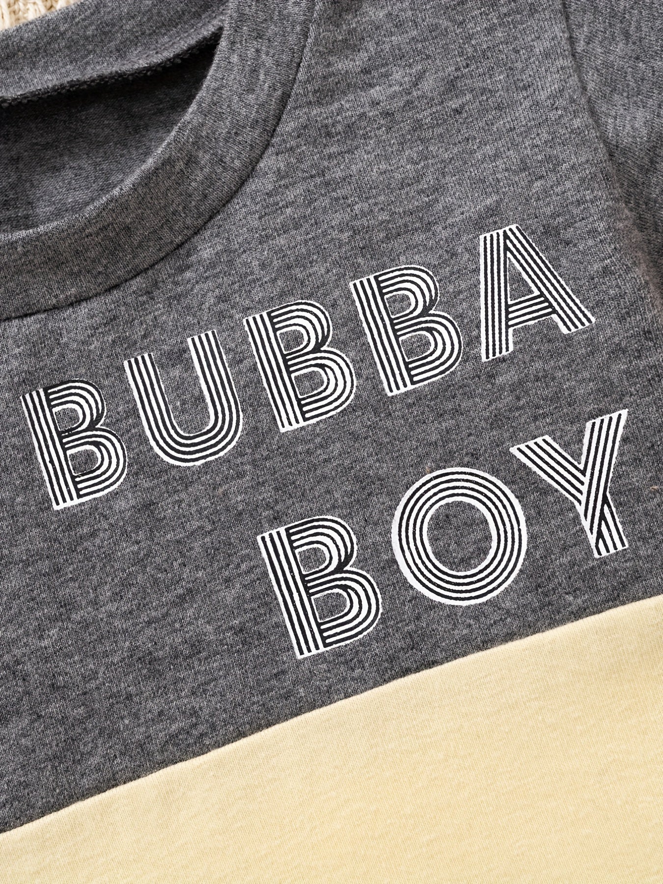 2pcs Baby Boys Block Bubba Boy T shirt & Shorts Set Clothes