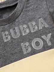 2pcs Baby Boys Block Bubba Boy T shirt & Shorts Set Clothes