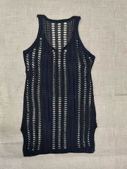 Crochet Cover Up Dress V Neck Split Hollow Out Solid Swimwear