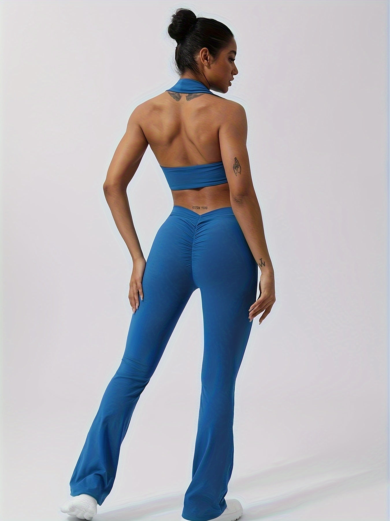 Backless Halter Sports Bra Yoga Running Activewear