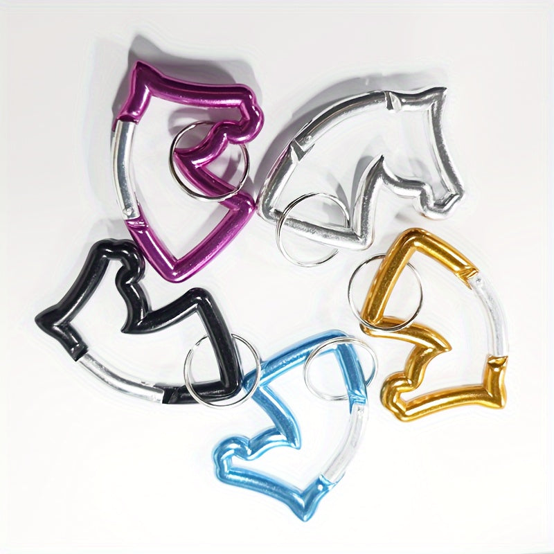 Outdoor Aluminum Carabiner Buckle Luggage Horse Head Key Chain