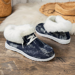 Women's Thermal Snow Shoes Outdoor Walking Comfort Winter Flat Shoes