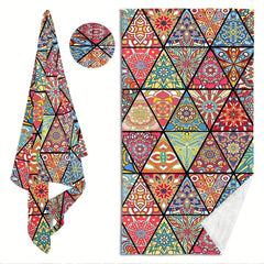 Boho Pattern Beach Towel Quick Dry Soft Absorbent Sandproof Lightweight Blanket