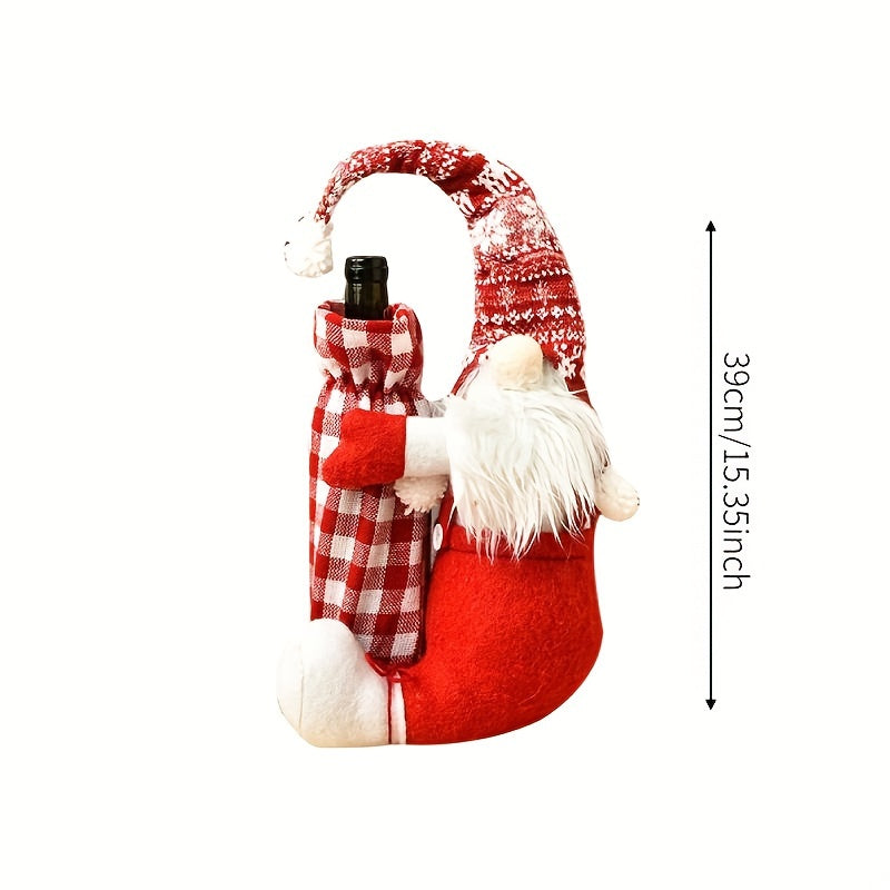 Christmas Faceless Doll Wine Bottle Sleeve Decoration
